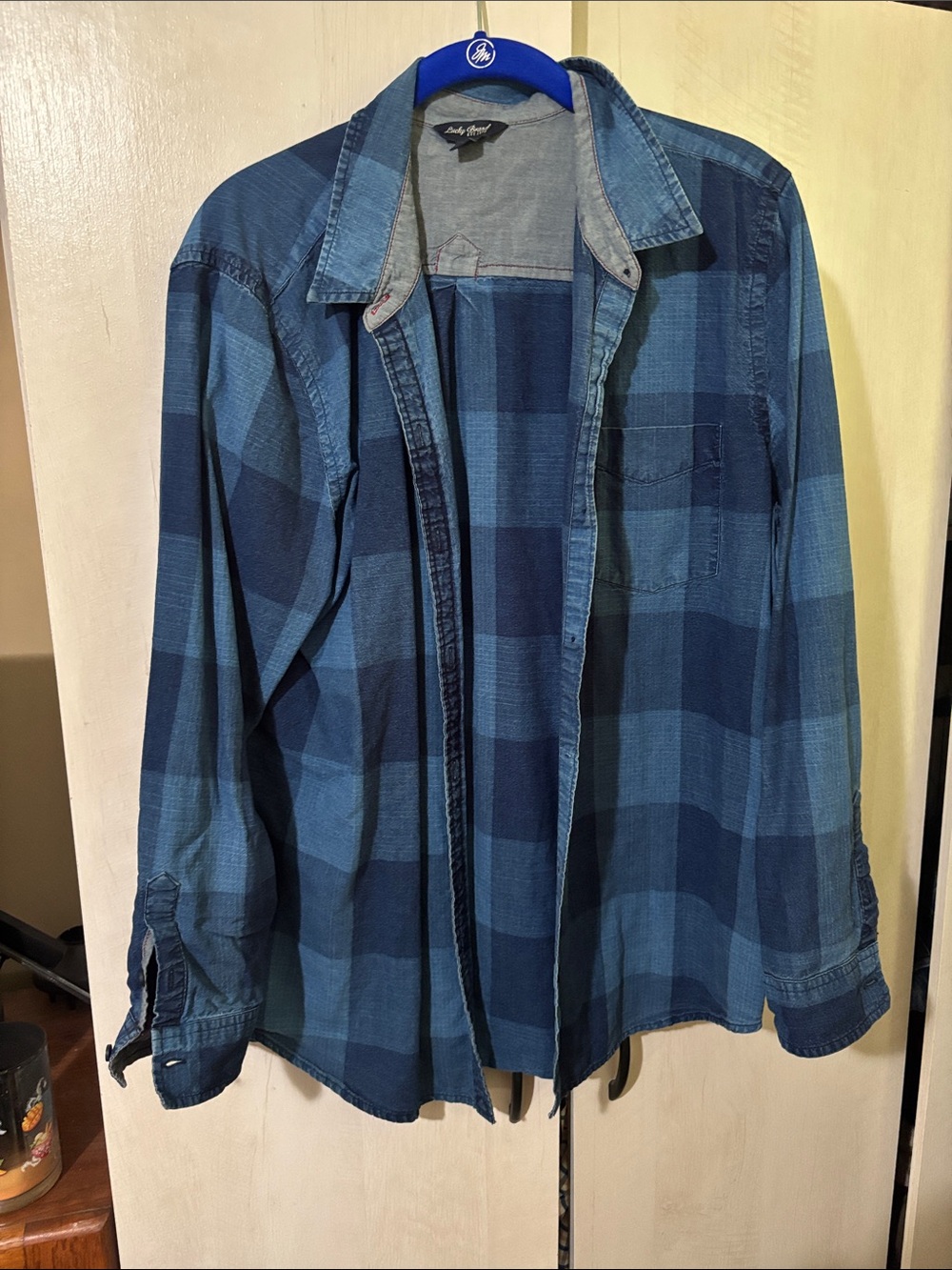 Lucky Brand Blue Plaid Button-Down Shirt
